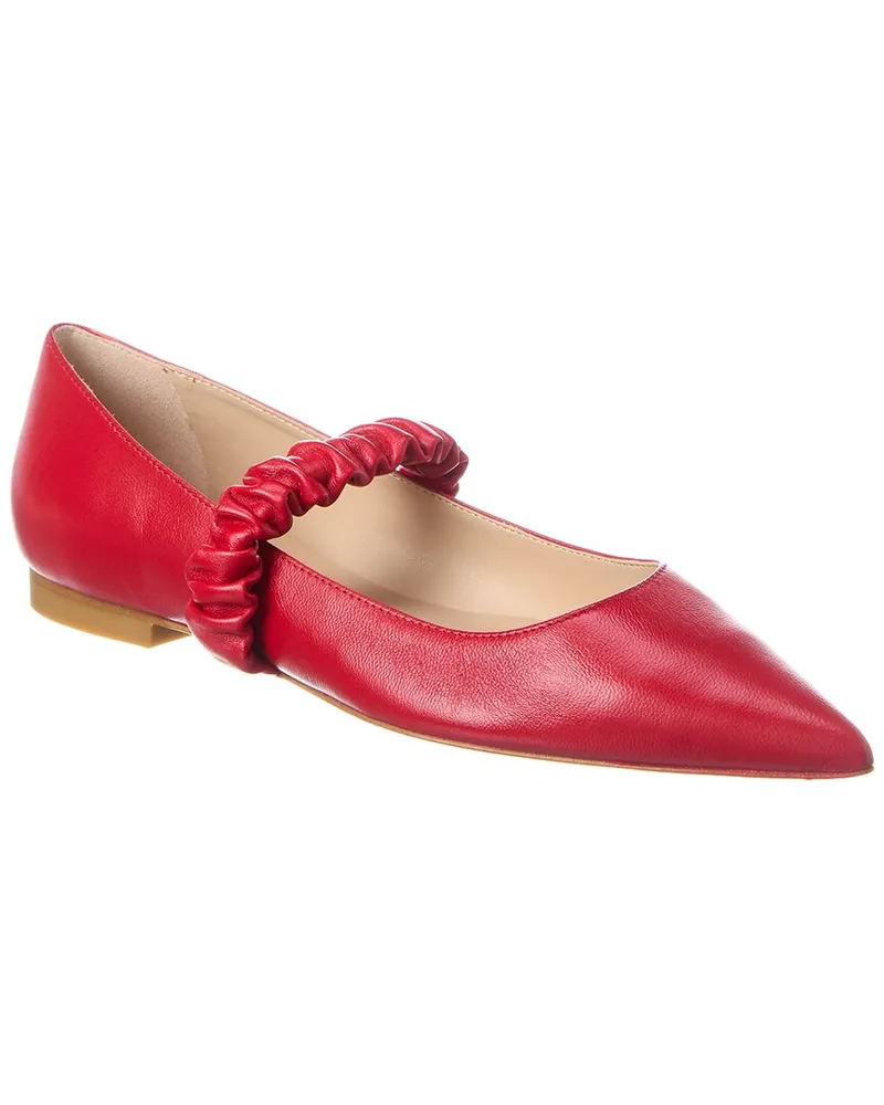 Stuart Weitzman Maxine Leather Ballet Flat Red