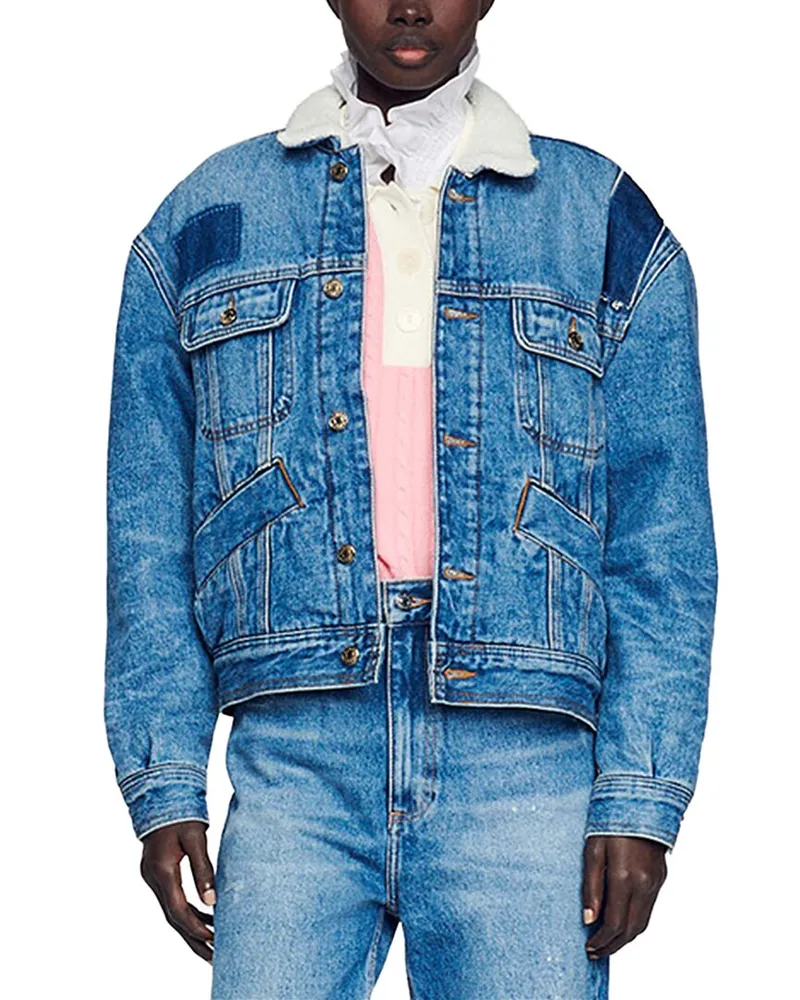 Sandro Denim Jacket Blue