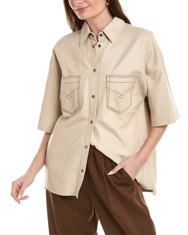Brunello Cucinelli Leather Shirt Nocolor