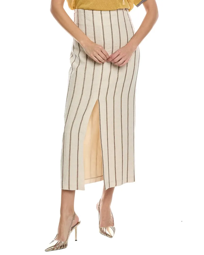 Brunello Cucinelli Linen Skirt Nocolor
