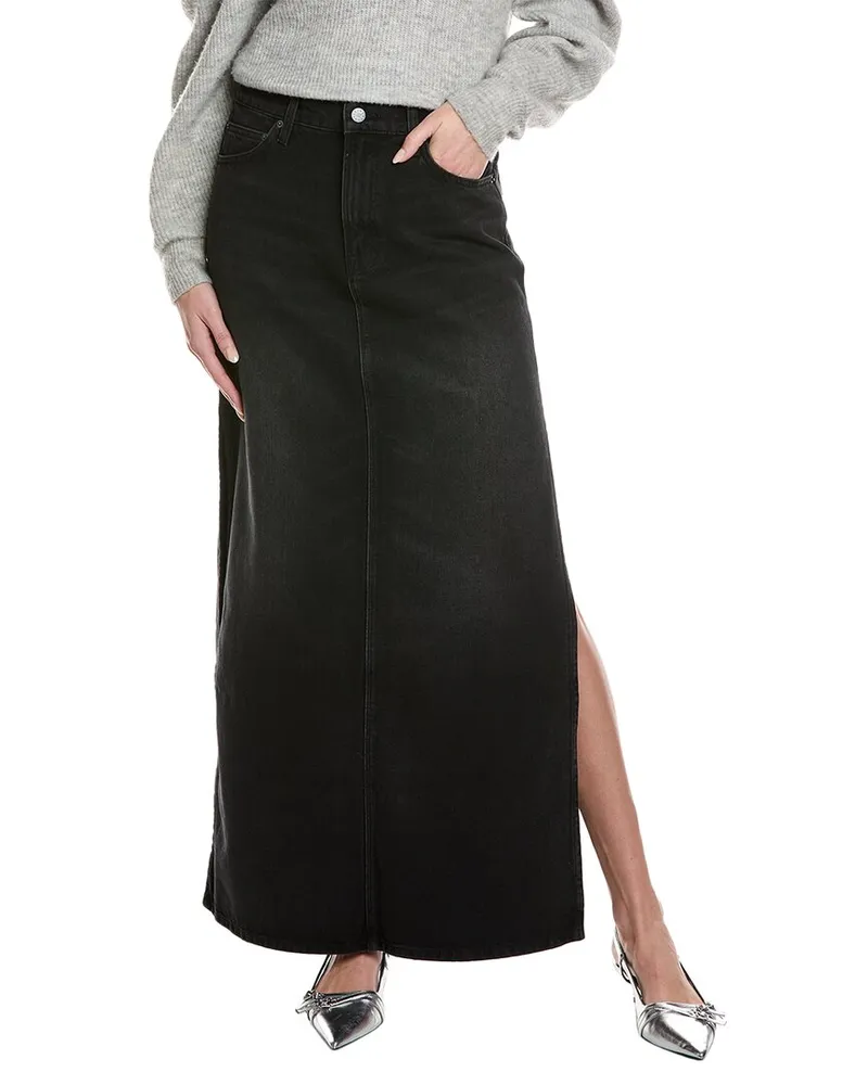 Mother SNACKS! The Fun Dip Slice Maxi Skirt Black