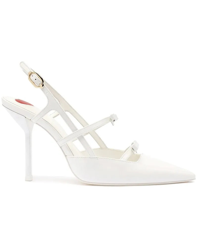 Larroude Brooks Patent Pump White