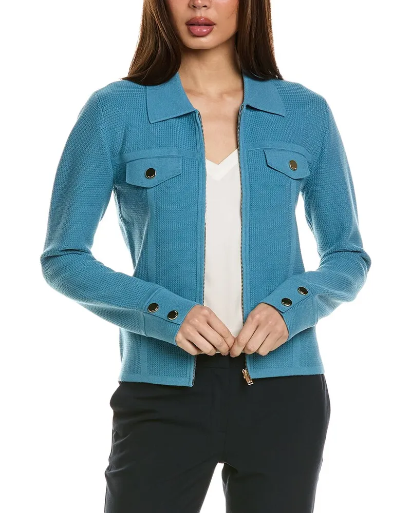 St. offers John Sport Quilted Blue Cotton Blend Jacket S