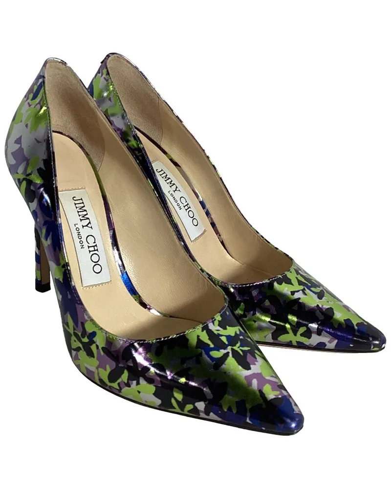 Jimmy Choo Women's Leather Camo Print Floral Pump (Authentic Pre-Loved Nocolor