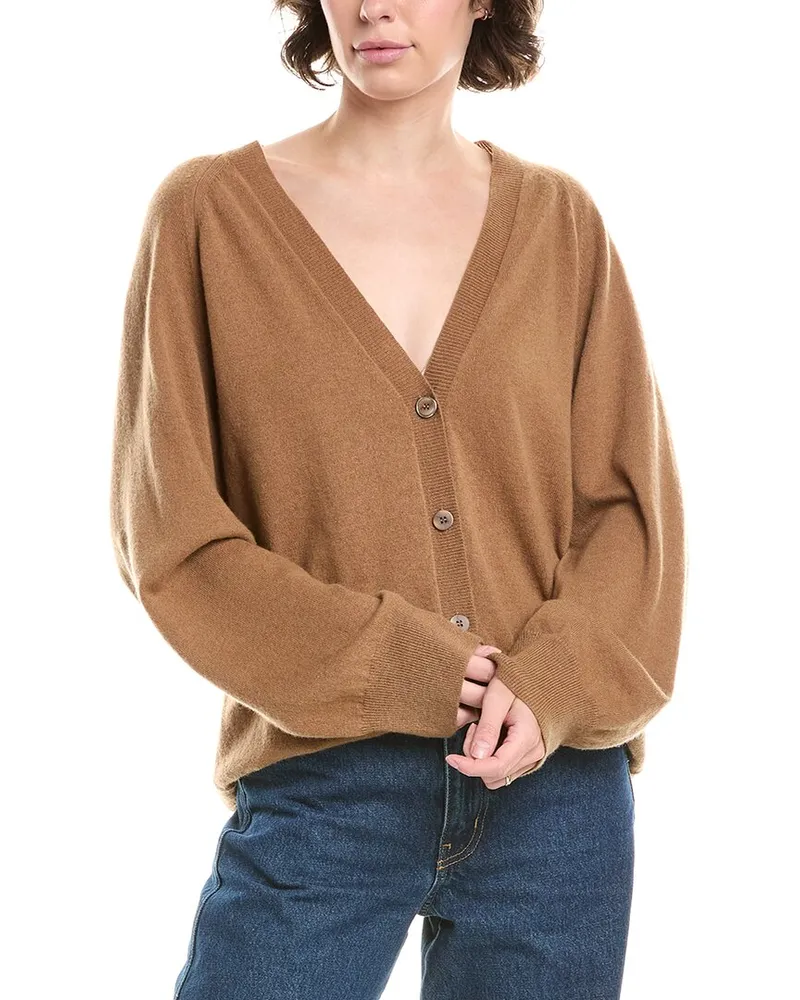 Max Mara Ampezzo Wool & Cashmere-Blend Cardigan Brown