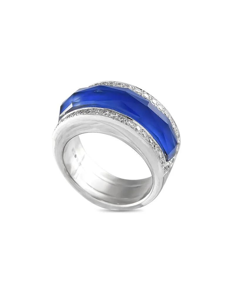Stephen Webster 18K 0.30 ct. tw. Diamond, Crystal & Lapis Lazuli Ring  (Authentic Pre-Loved Nocolor