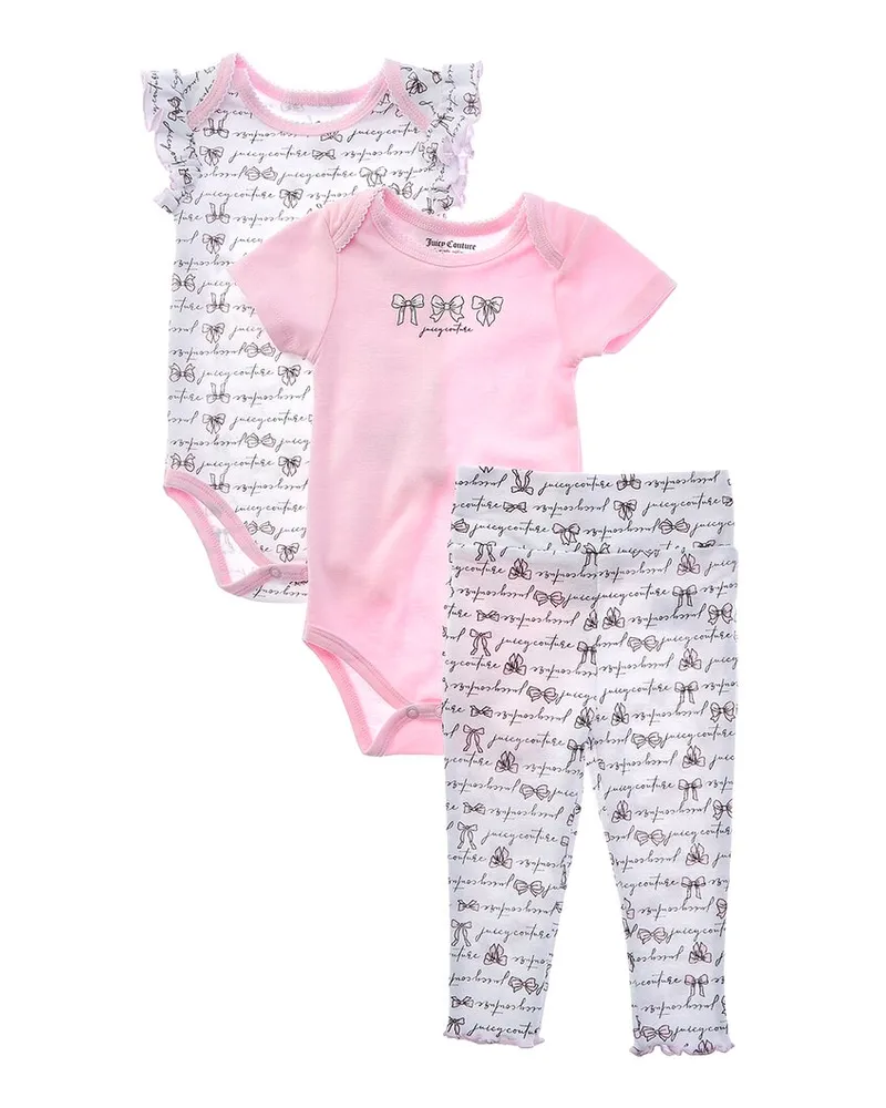 Juicy Couture 3pc Bodysuit& Legging Set Pink
