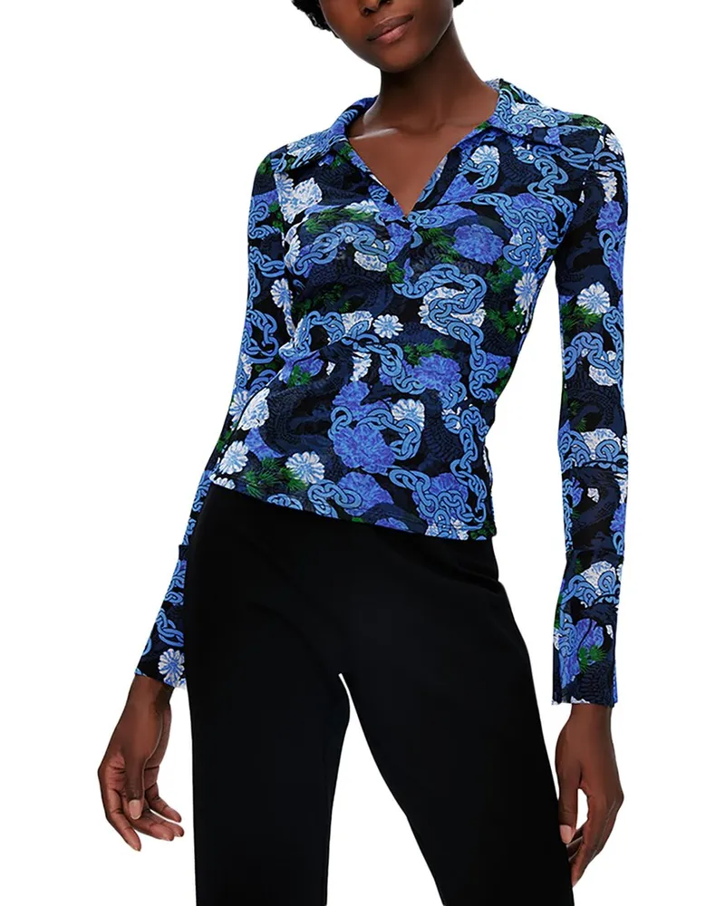 Diane von Furstenberg Mackenzie Top Blue