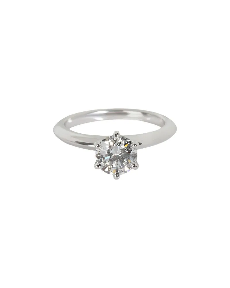 Tiffany & Co. Tiffany Solitaire Platinum Engagement Ring (Authentic Pre-Loved Nocolor