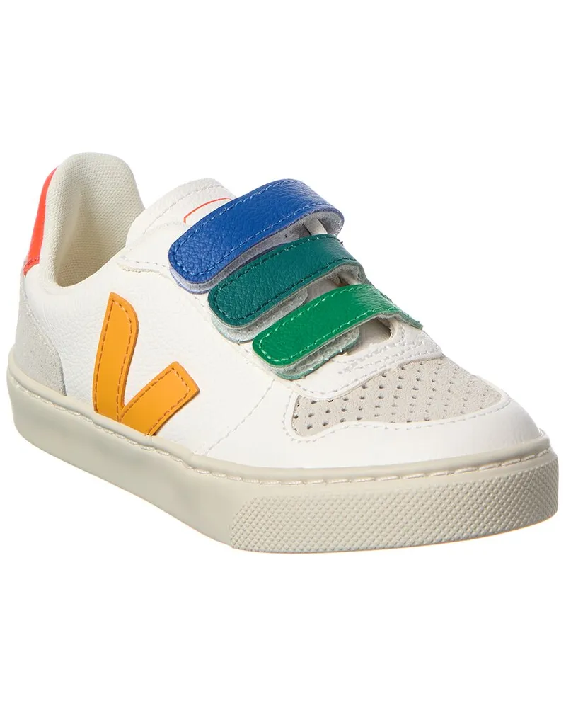 VEJA Small V-10 Leather Sneaker White