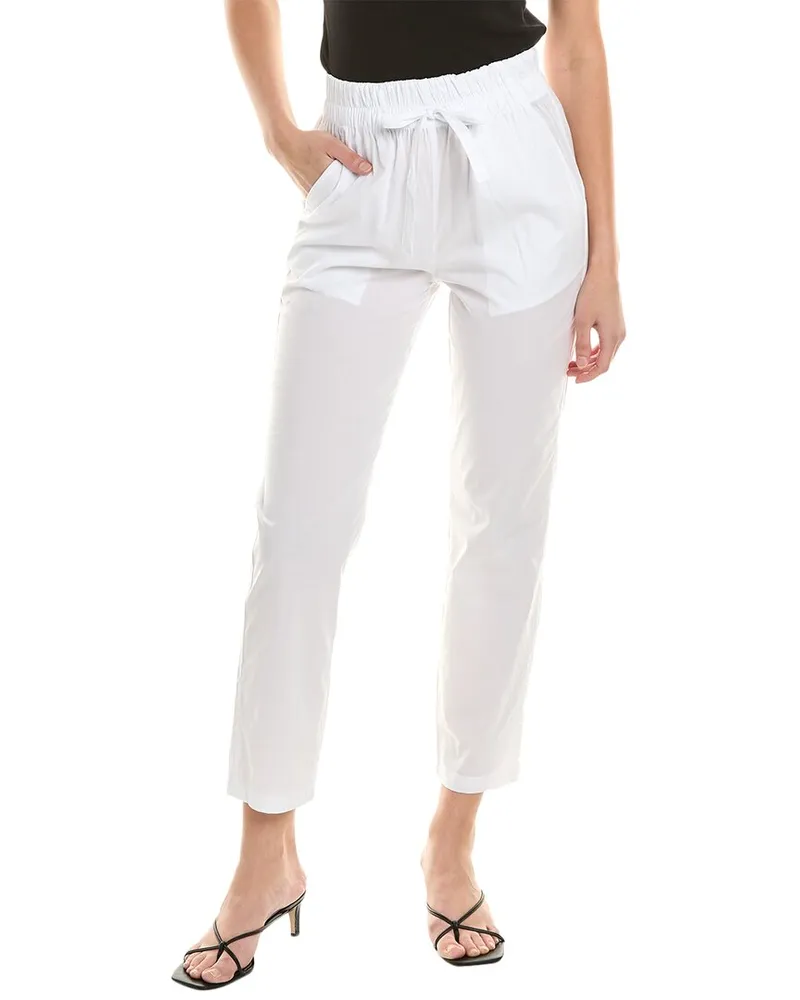 Alpha Studio Drawstring Pant White