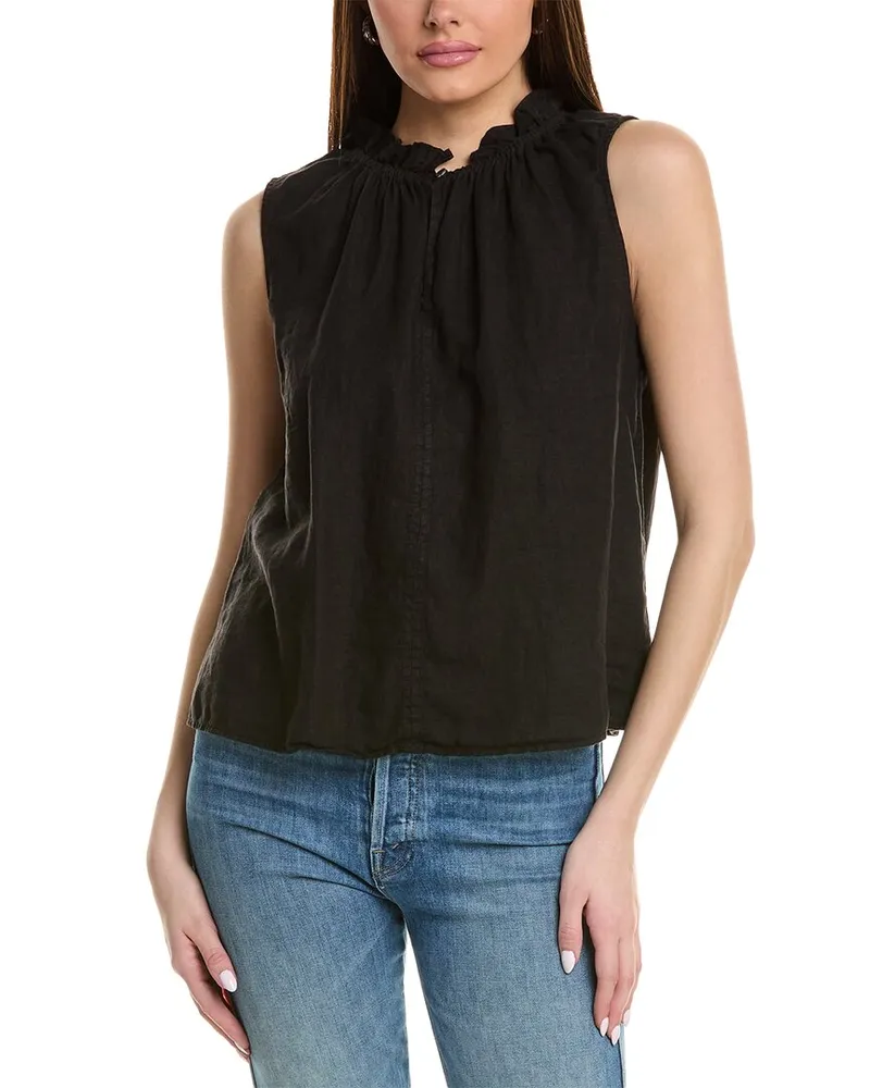 Graham & Spencer Masie Linen Blouse Black