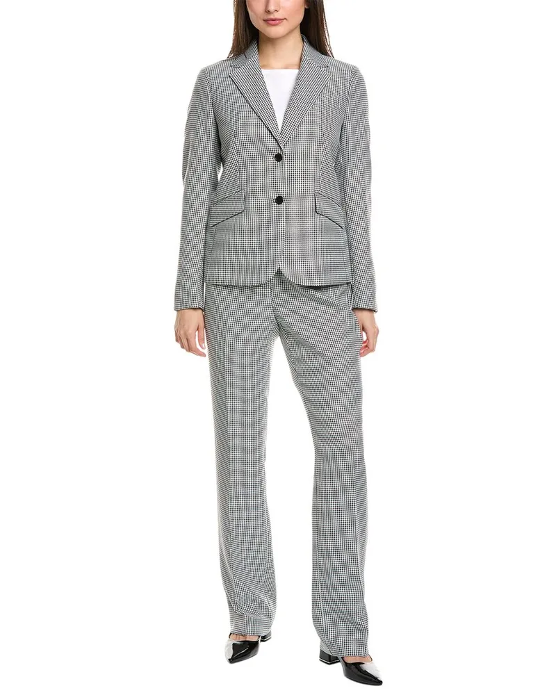 Anne Klein 3p Skirted Suit Set Black
