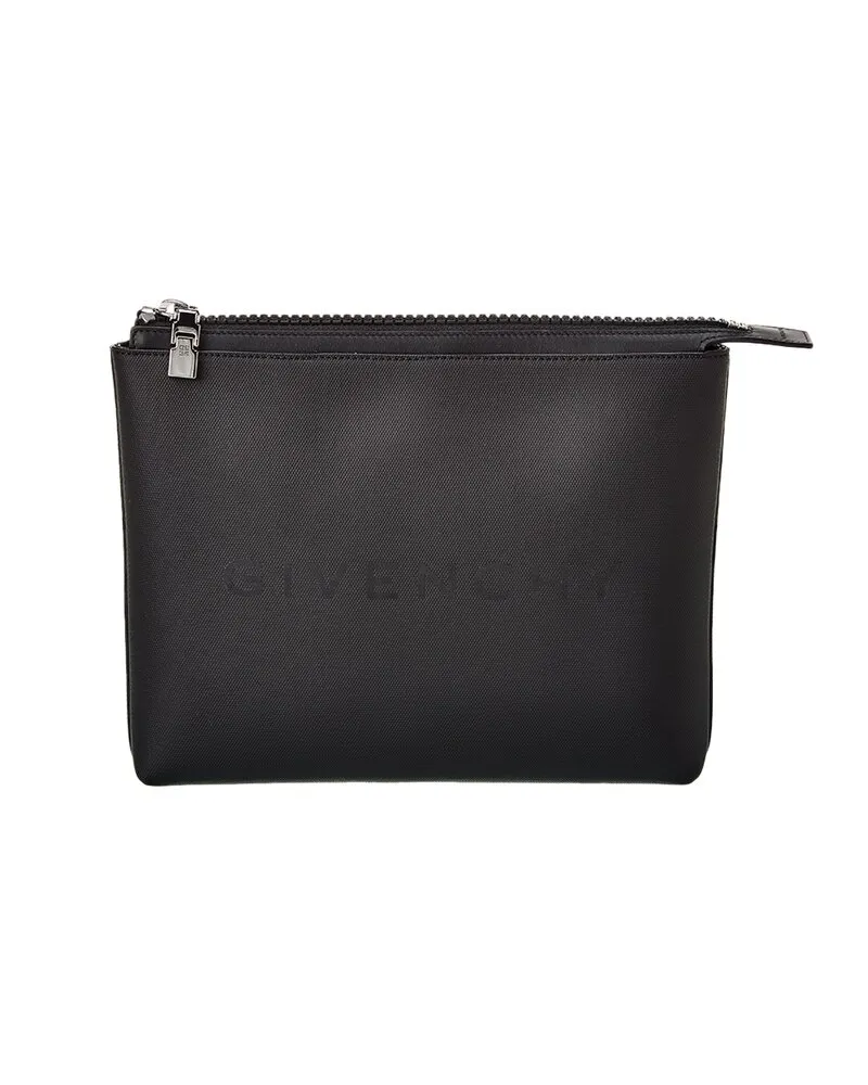 Givenchy Coated Canvas Travel Pouch Black