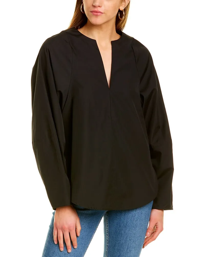 Vince Shaped V-Neck Popover Top Nocolor