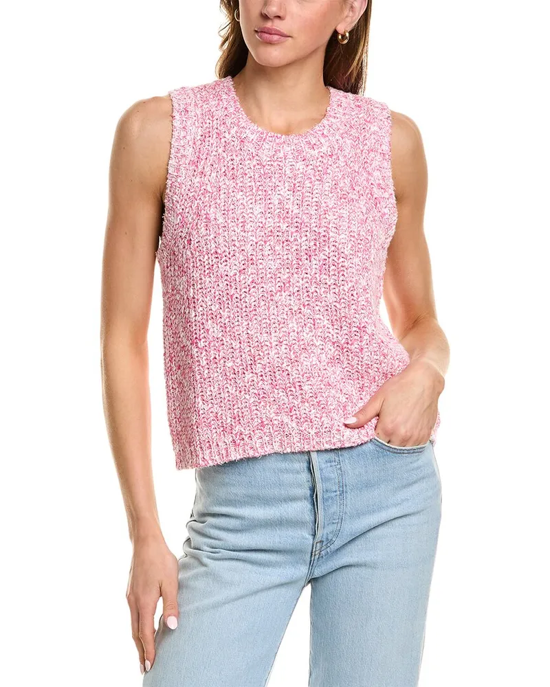 Splendid Marled Sweater Tank Pink