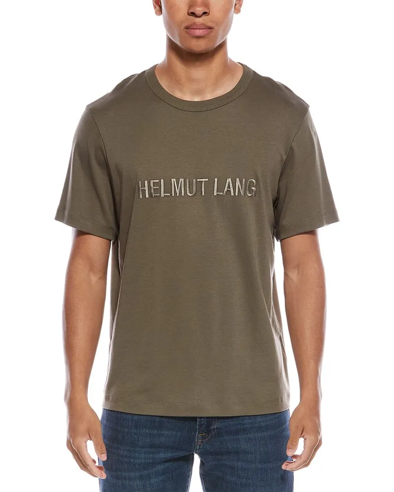 Helmut Lang Logo Heavy Knit T-Shirt Green