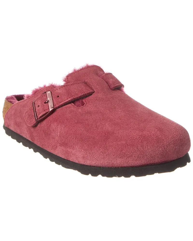 Birkenstock Boston VL Suede & Shearling Clog Nocolor