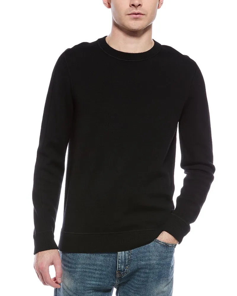 HUGO BOSS Wool Crewneck Sweater Black