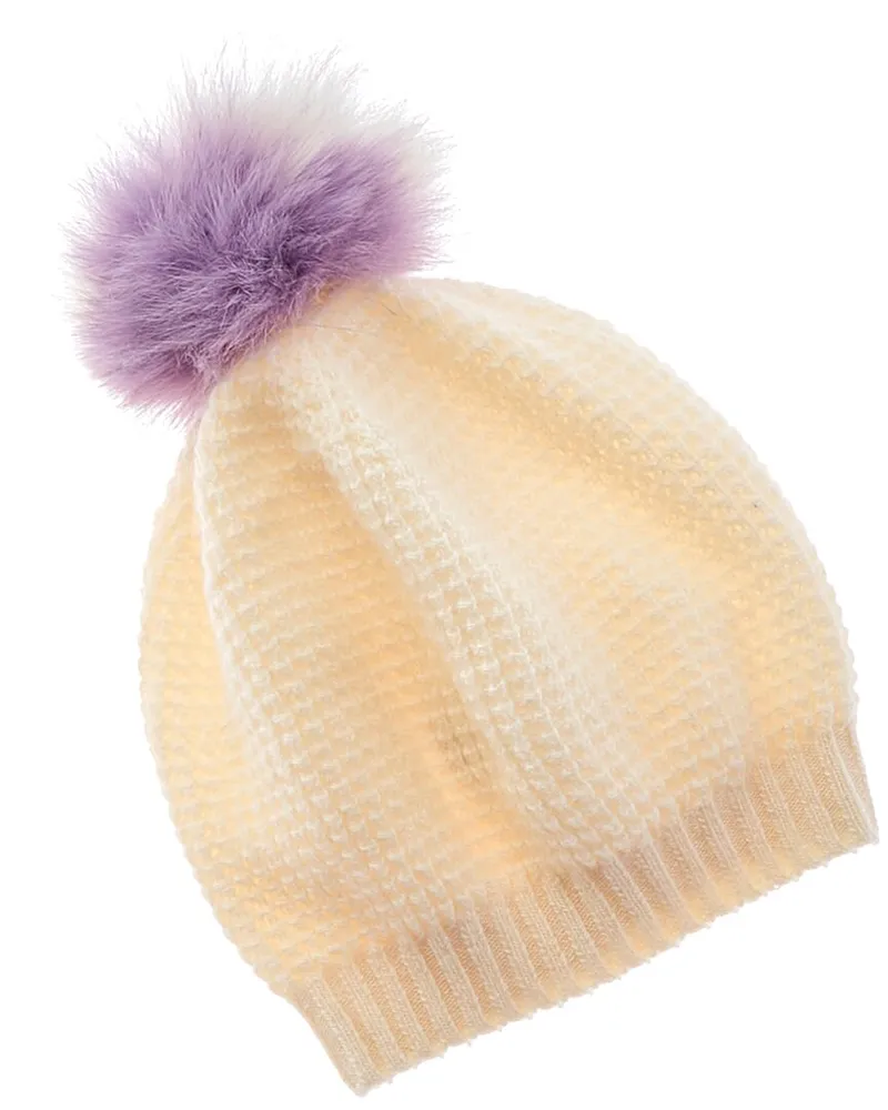 portolano  Stitched Cashmere Hat White