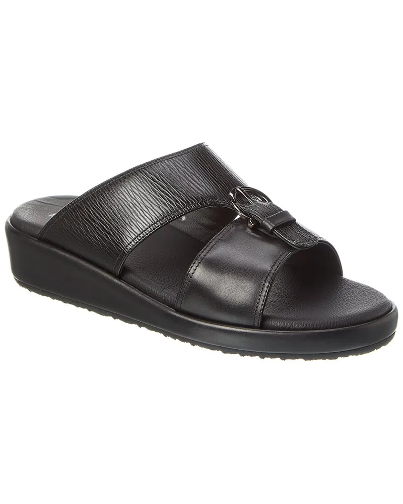 Ferragamo Murray Leather Sandal Black