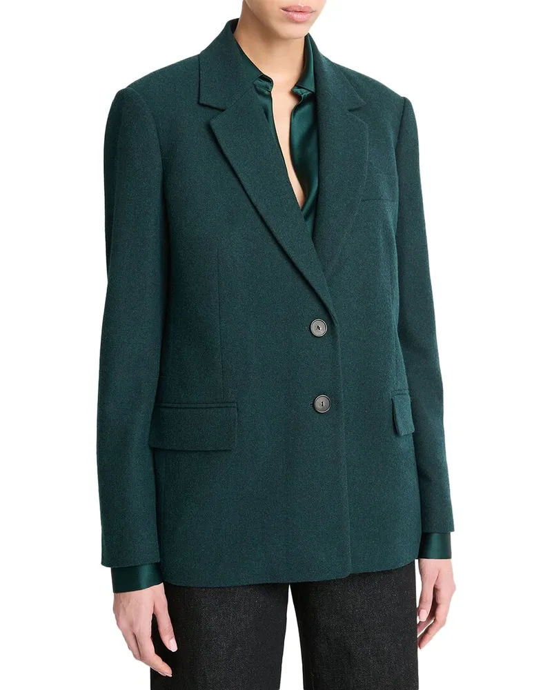 Vince Brushed Flannel Wool-Blend Blazer Nocolor