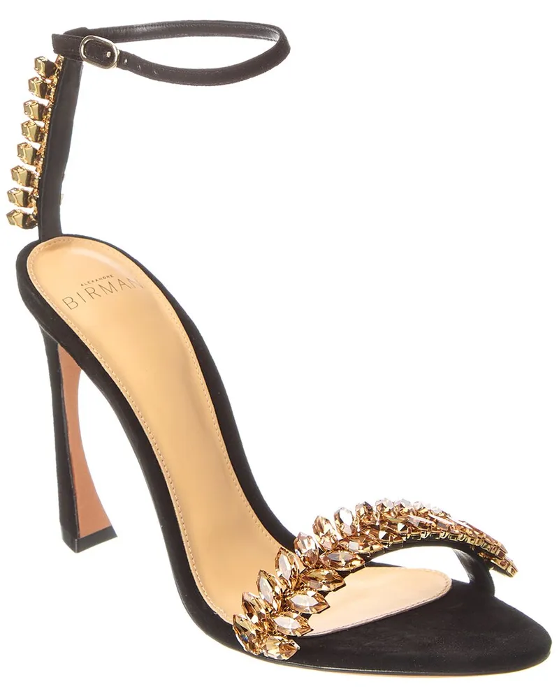 Alexandre Birman Elina 105 Suede Sandal Black