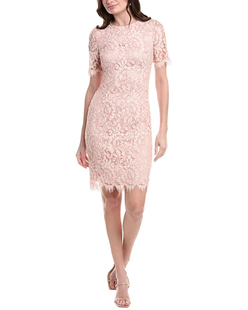 Vince Camuto Lace Sheath Dress Pink