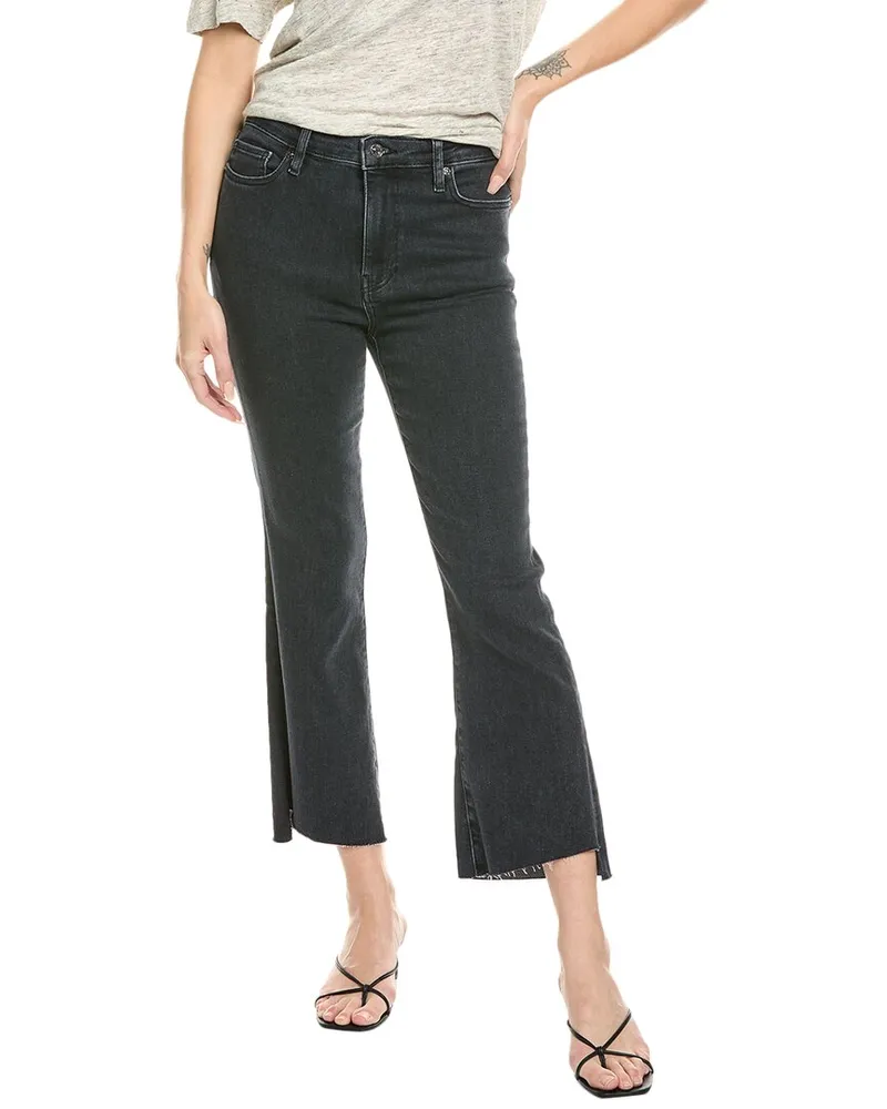 Frame Denim Le Crop Radio Cascade Hem Mini Boot Jean Black