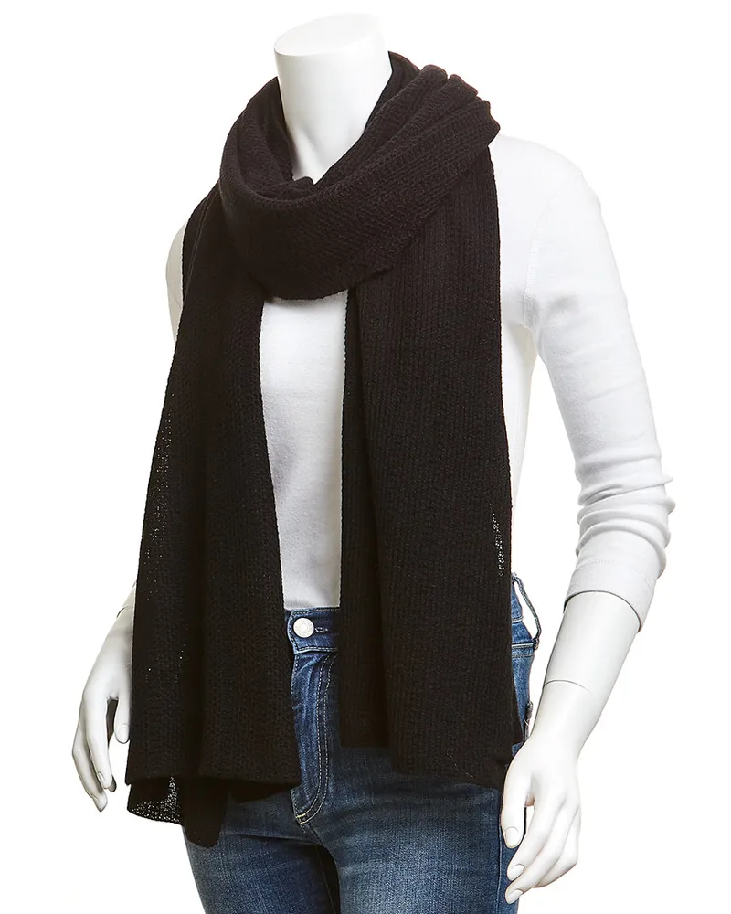 portolano  Honeycomb Wrap/Scarf Black
