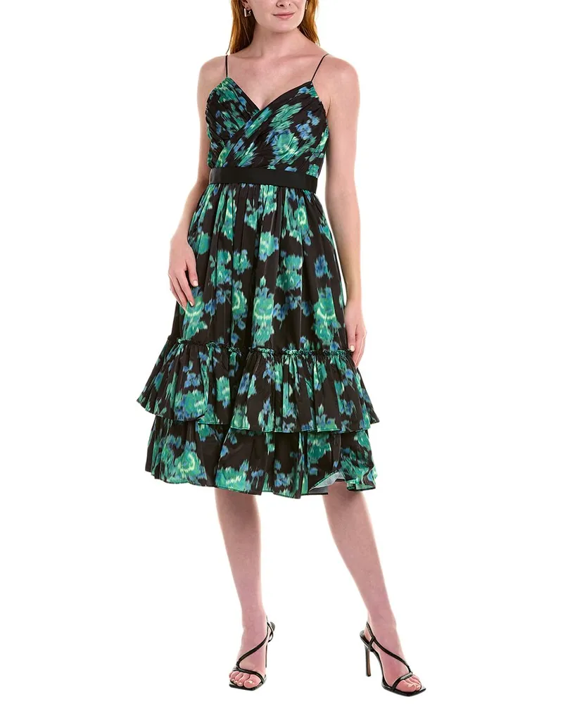 Zac Posen Taffeta Cocktail Dress Green