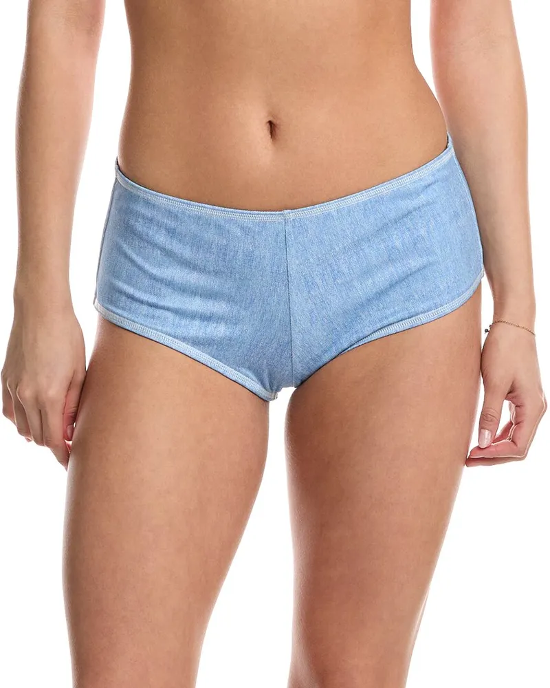 WeWoreWhat Low Rise Swim Short Blue
