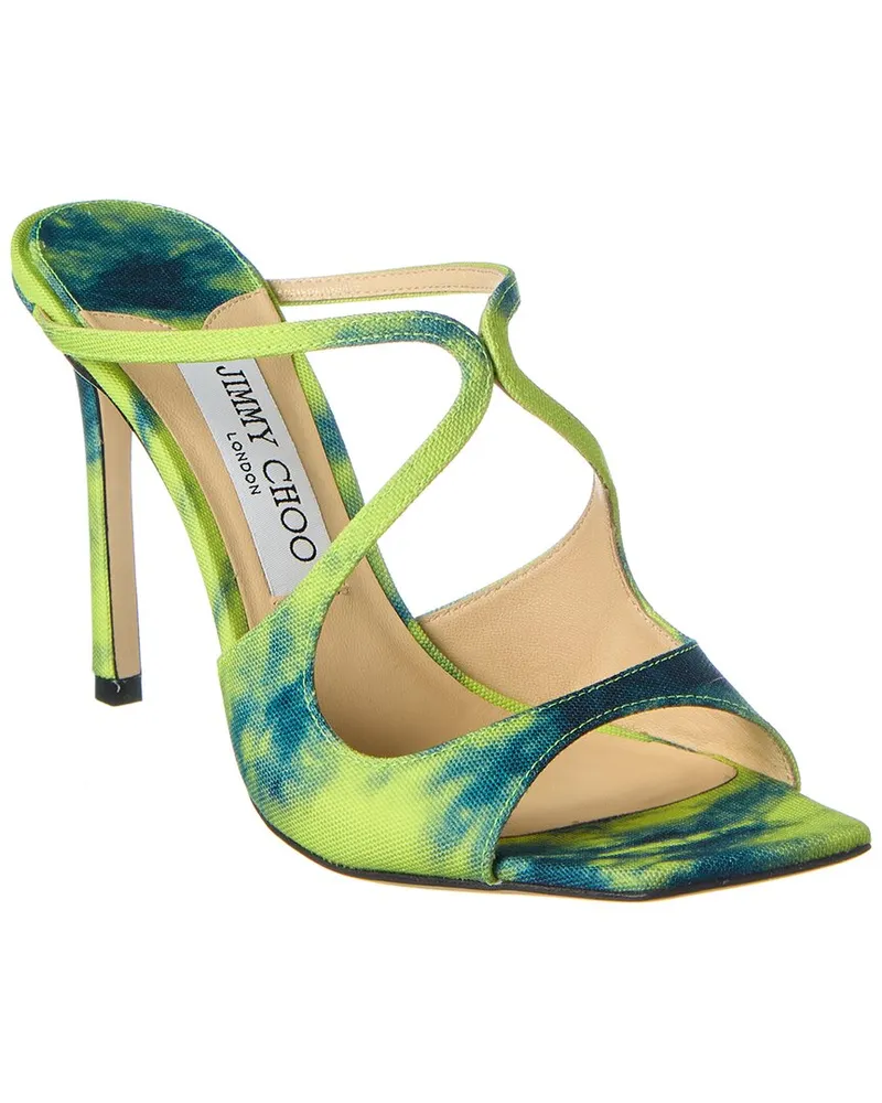 Jimmy Choo Anise 95 Denim Sandal Green