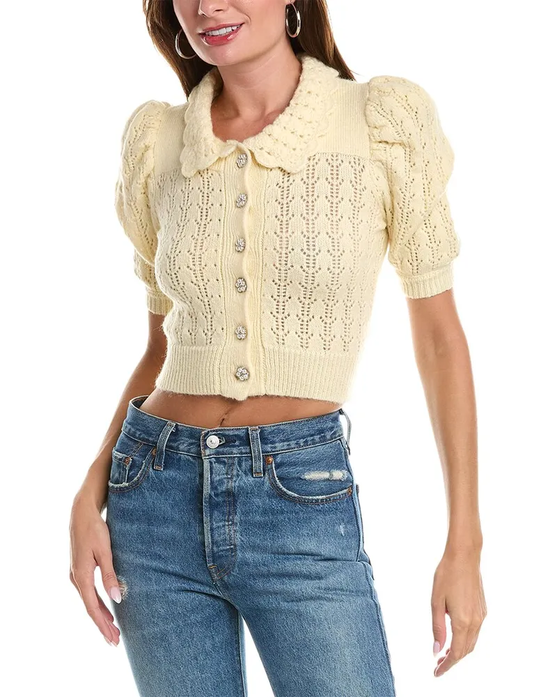 ASTR the Label Dallyn Wool-Blend Sweater White