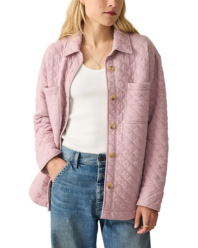 Faherty Epic Quilted Fleece Shirt Jacket Nocolor