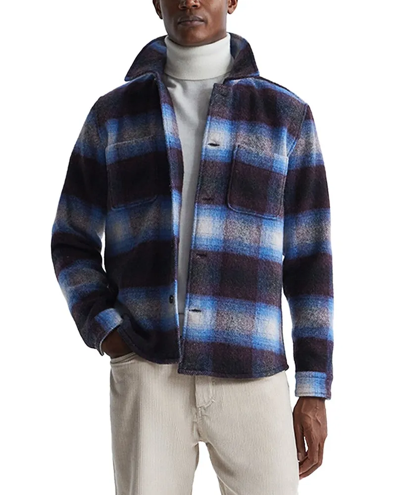 Reiss Davis Wool-Blend Shirt Nocolor