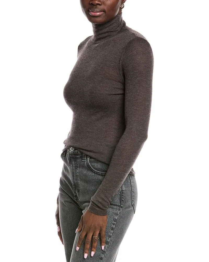 Autumn Cashmere Second Skin Sheer Mock Cashmere Sweater Nocolor