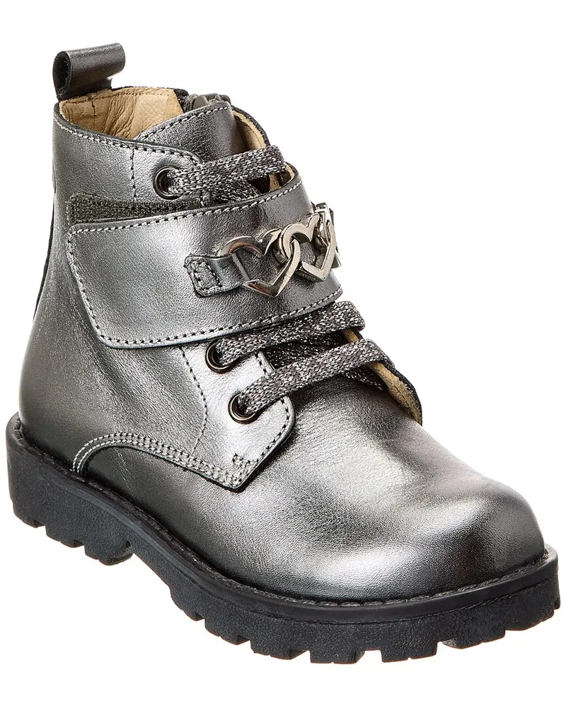 Naturino Emisy Leather Boot Silver