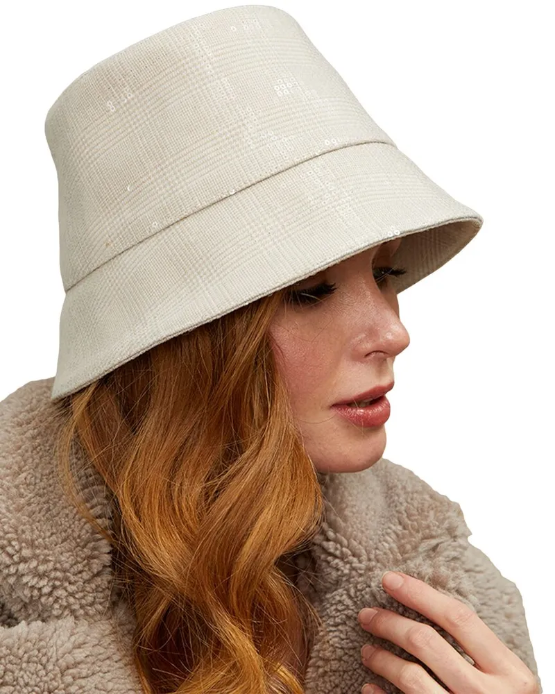 Eugenia Kim Sequin Plaid Bucket Hat Nocolor