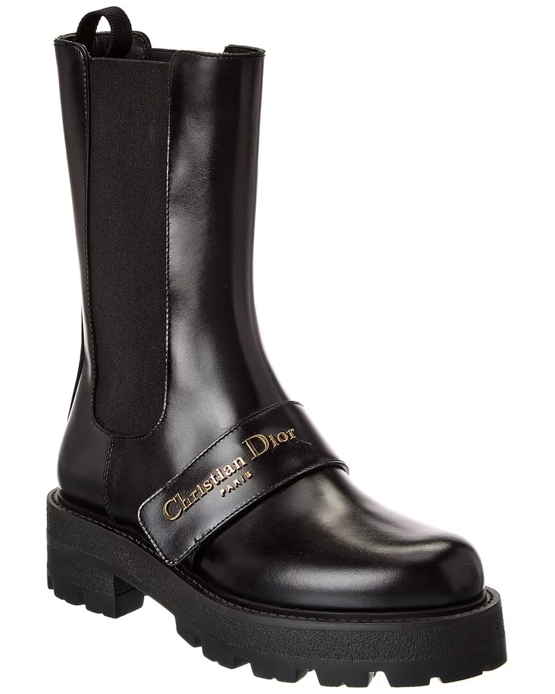 Dior D-Quest Leather Boot Black