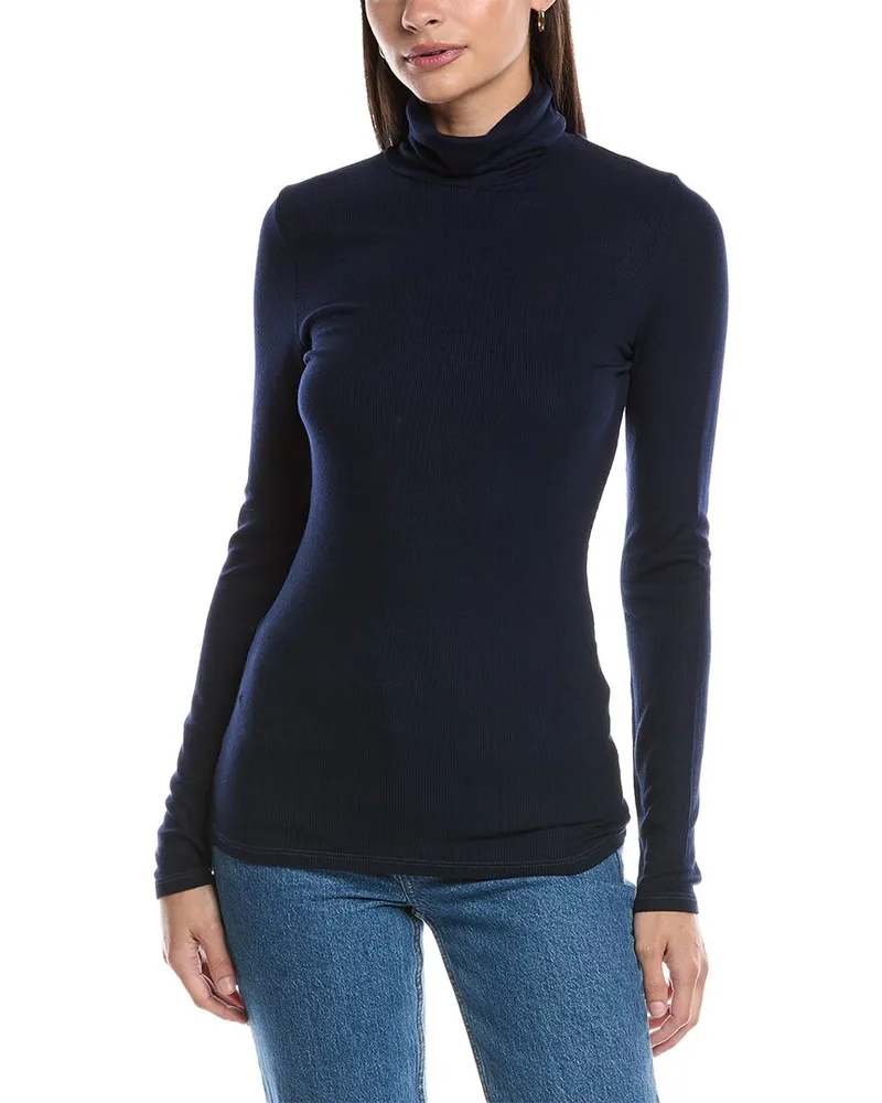 Michael Stars Gail Turtleneck Top Blue