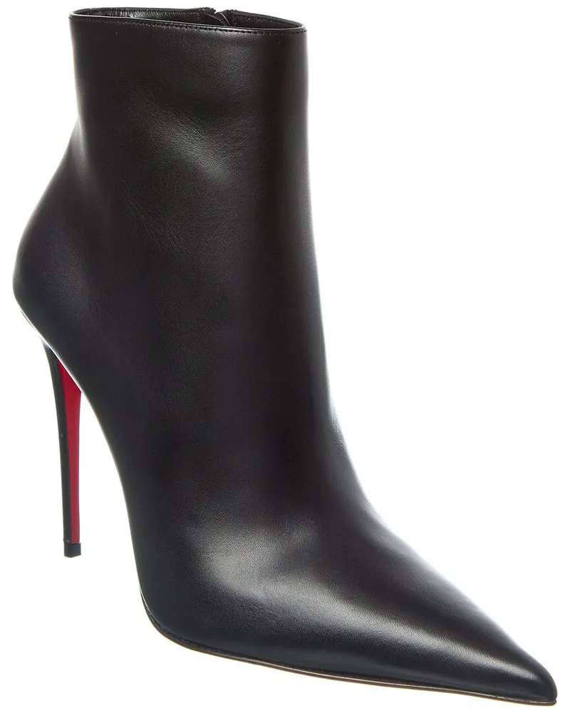 Christian Louboutin Kate Max 100 Leather Bootie Black
