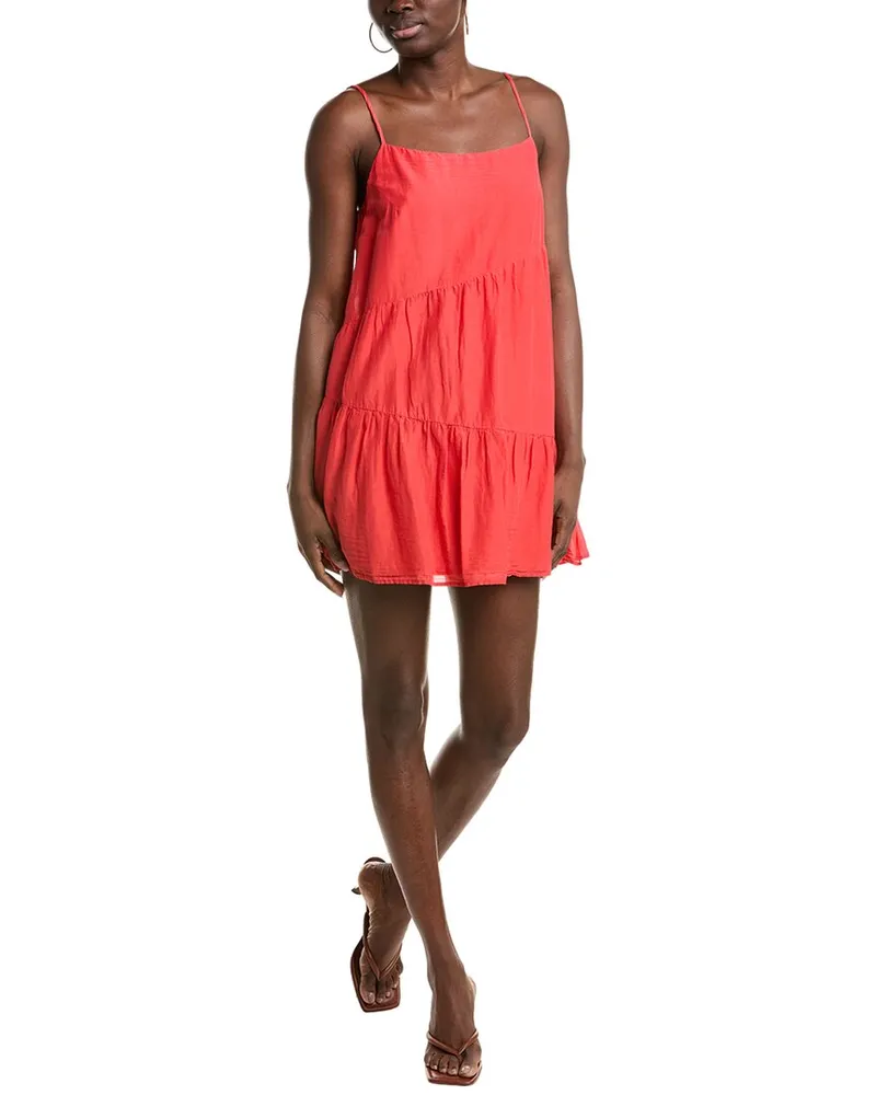 Graham & Spencer Suzie Silk-Blend Mini Dress Red