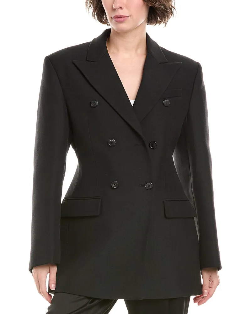 Michael Kors Sculpted Wool-Blend Blazer Black