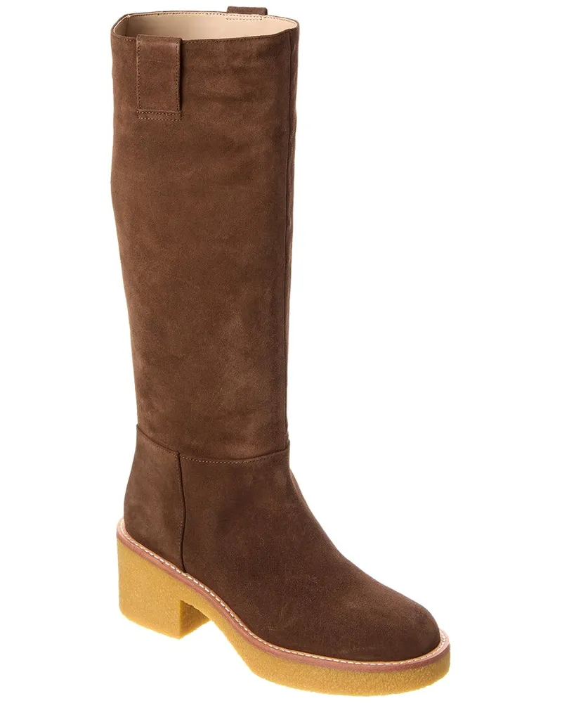 Stuart Weitzman Montana Slouch Suede Boot Brown