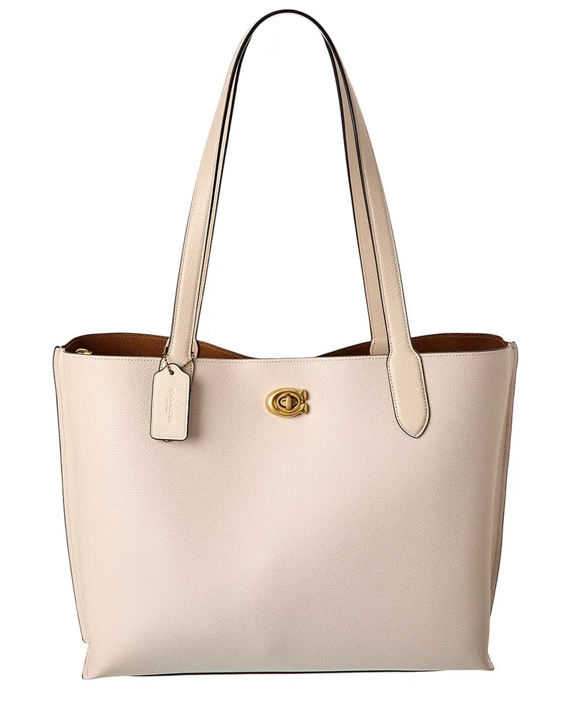 Coach Willow Leather Tote 38 White