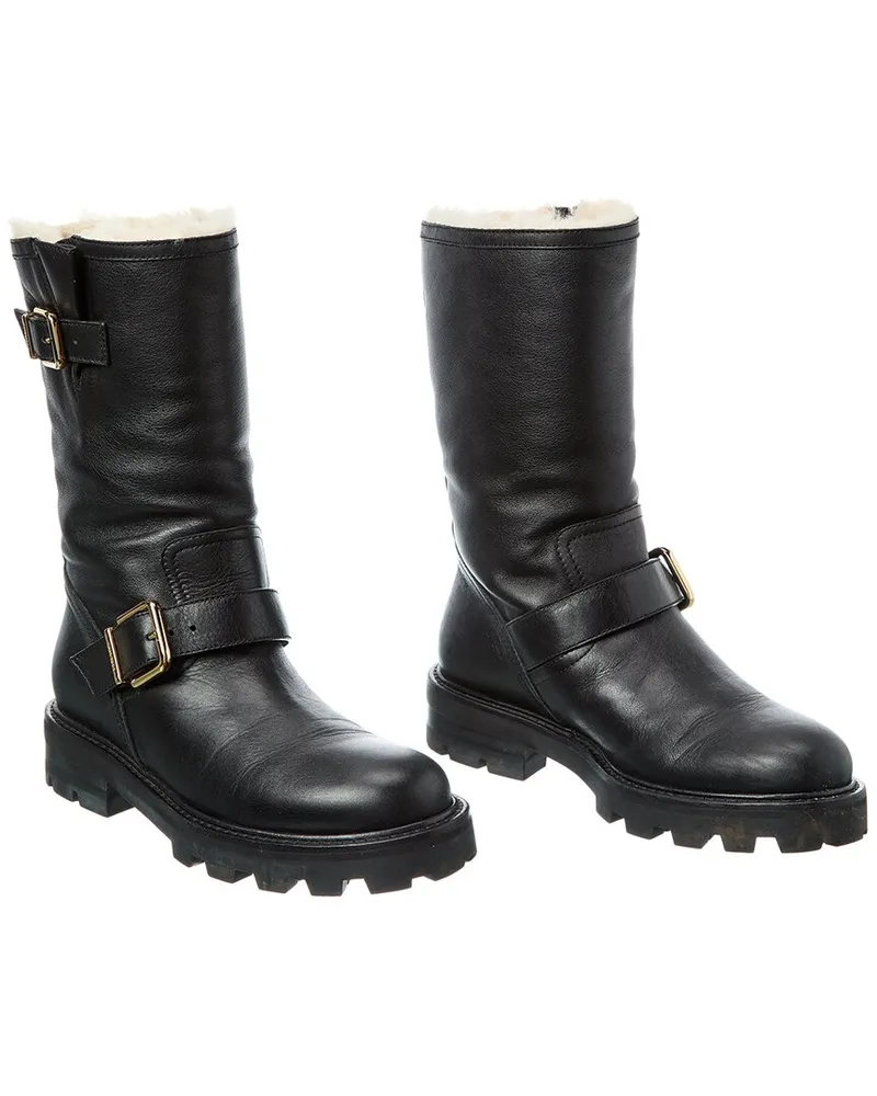 Jimmy Choo Biker II Leather Boot (Authentic Pre-Loved Nocolor