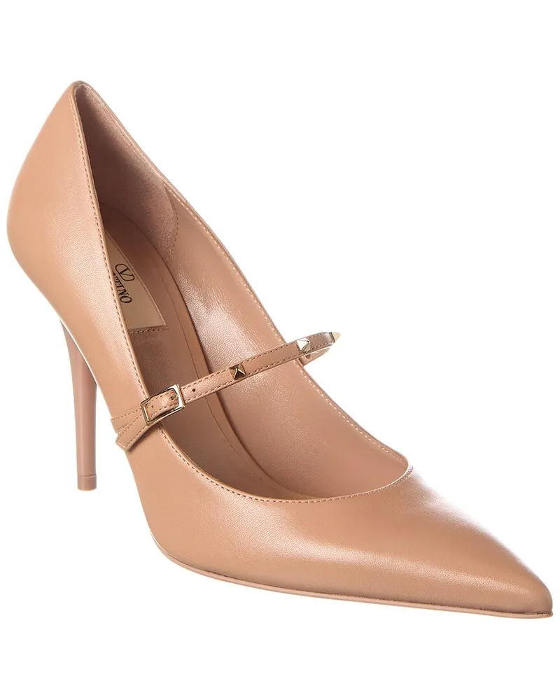 Valentino Garavani Rockstud 100 Leather Pump Pink