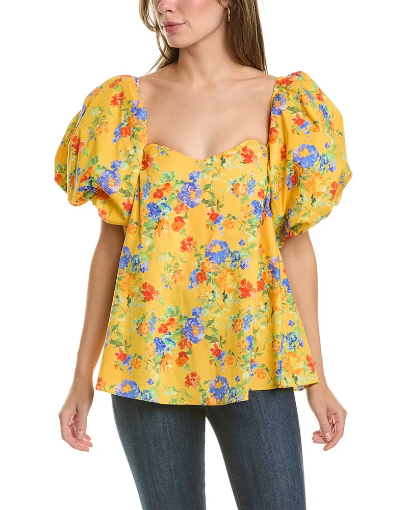 Caroline Constas Palmer Top Yellow