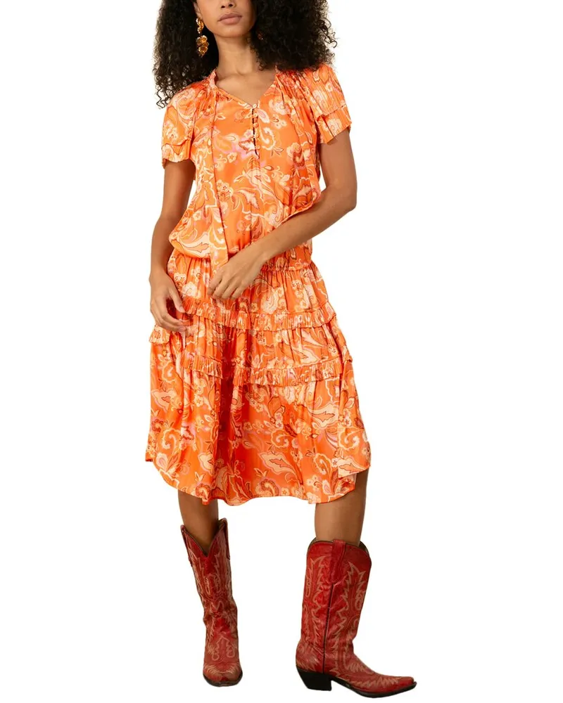 Hale Bob Ariyah Dress Orange